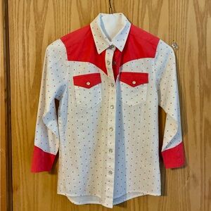 Youth girls western pearl snap